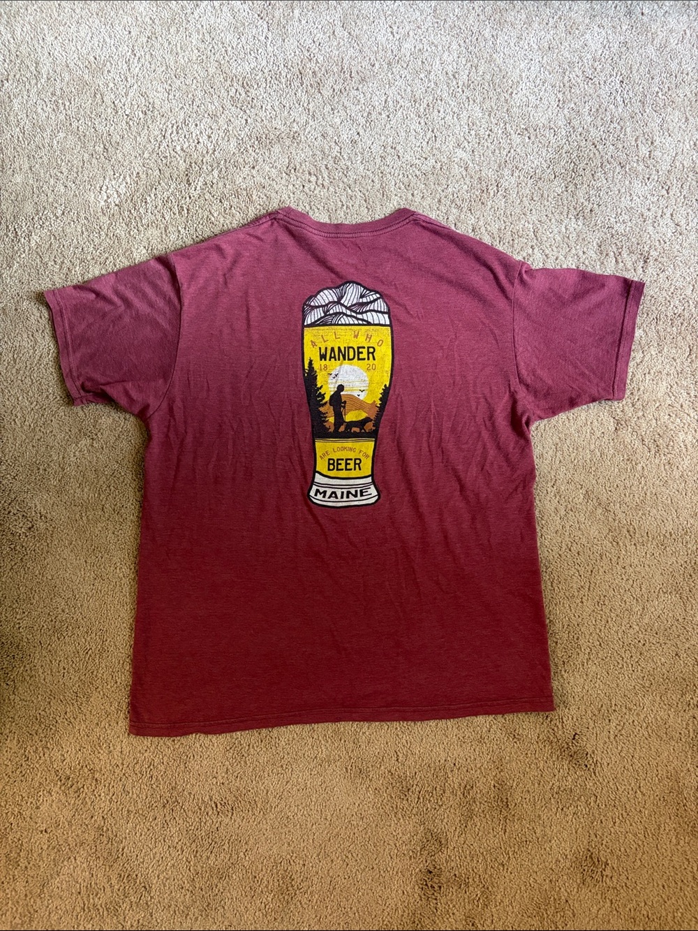 Duck Company Since 1989- Maine Beer Glass heather red graphic T-Shirt